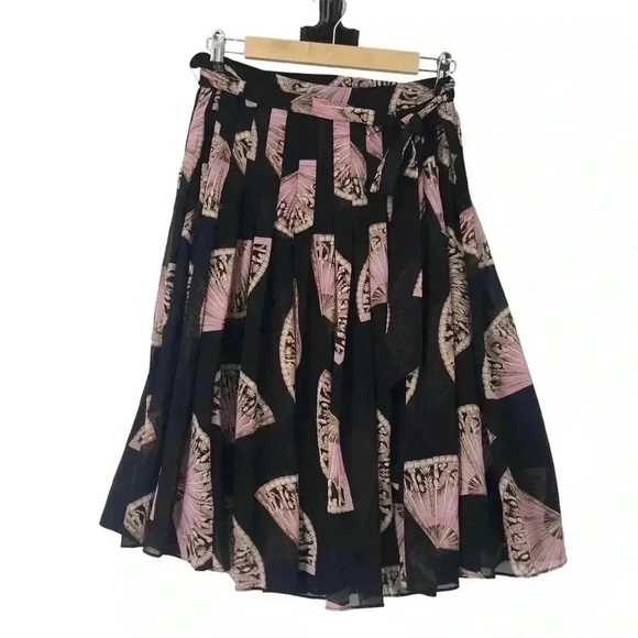 Ann Taylor Women’s Pleated Side Tie Skirt Size 8 – Fan Floral Print, Lined - Picture 10 of 11
